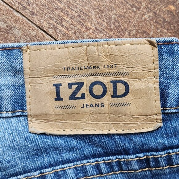 IZOD Comfort Stretch Medium Wash Straight Leg Jeans Size 38 - Picture 15 of 15
